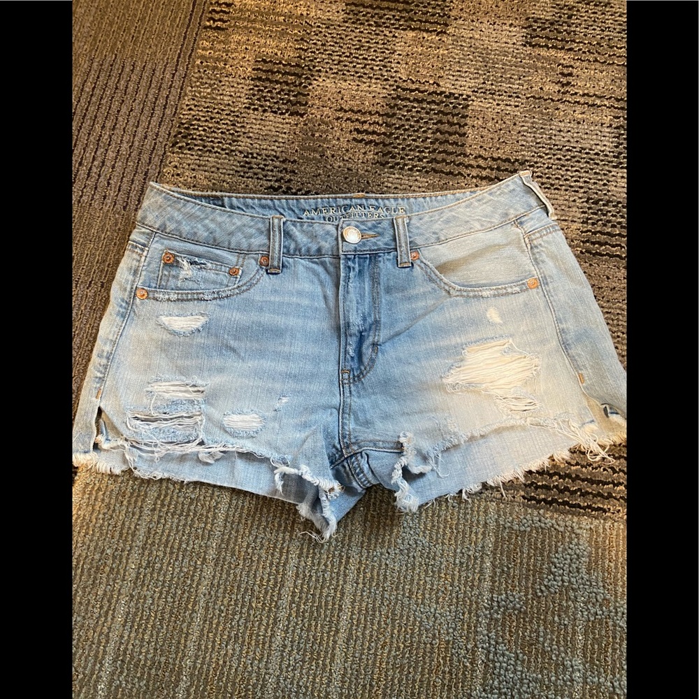American Eagle, Light Wash, Tom Girl Jean Shorts